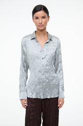 SUKI SHIRT | SILVER SAGE PLISSE