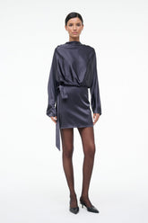 PHOEBE SILK MINI DRESS | NOCTURNE