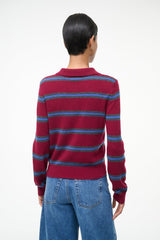 GEMMA CASHMERE SWEATER | CRIMSON STRIPE