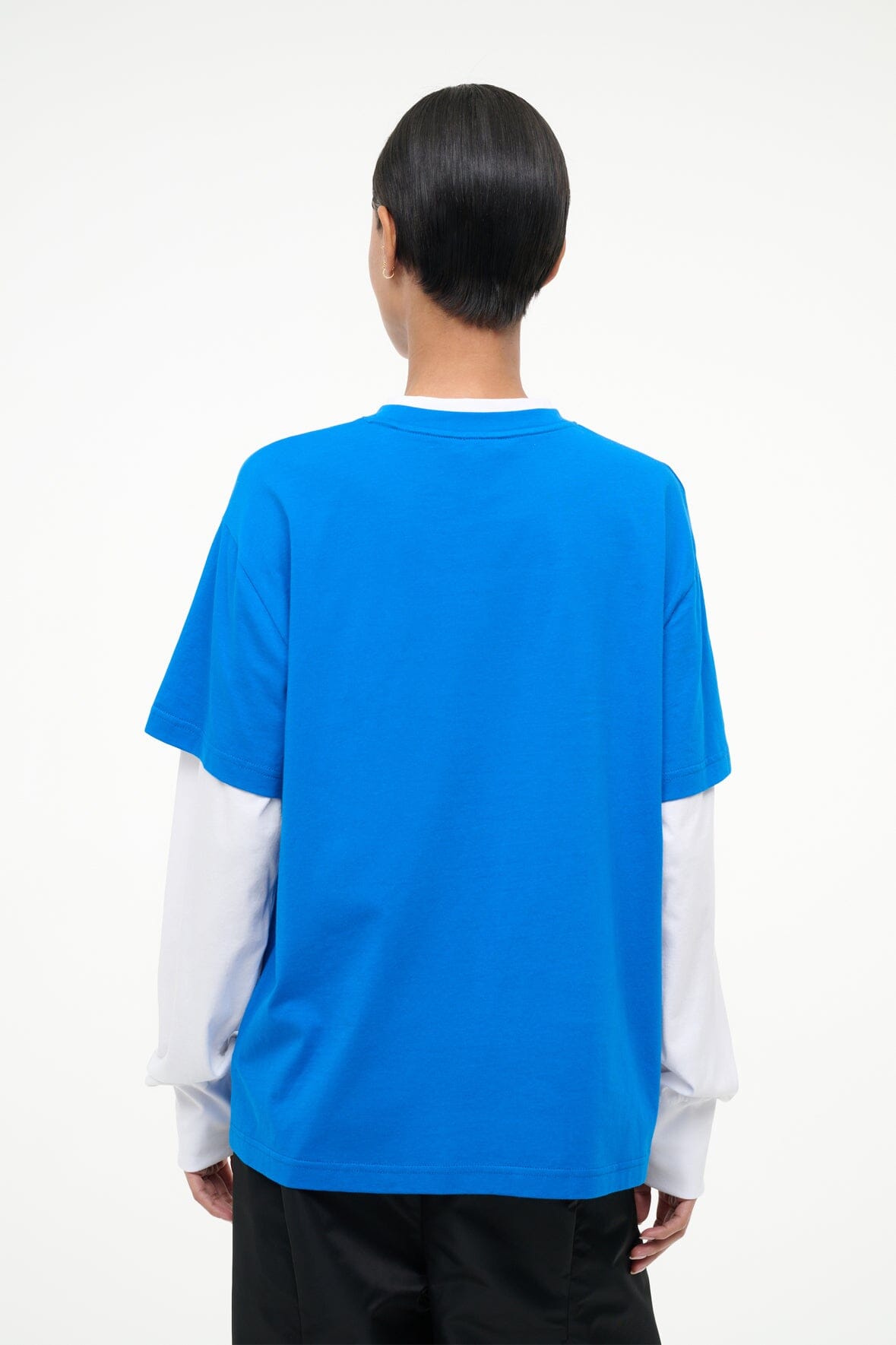 JUNIOR LONG SLEEVE TEE | VARSITY BLUE WHITE
