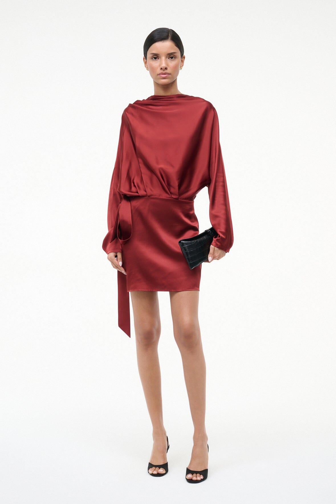 PHOEBE SILK MINI DRESS | SANGRIA
