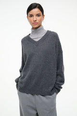 DORIS CASHMERE SWEATER | CHARCOAL