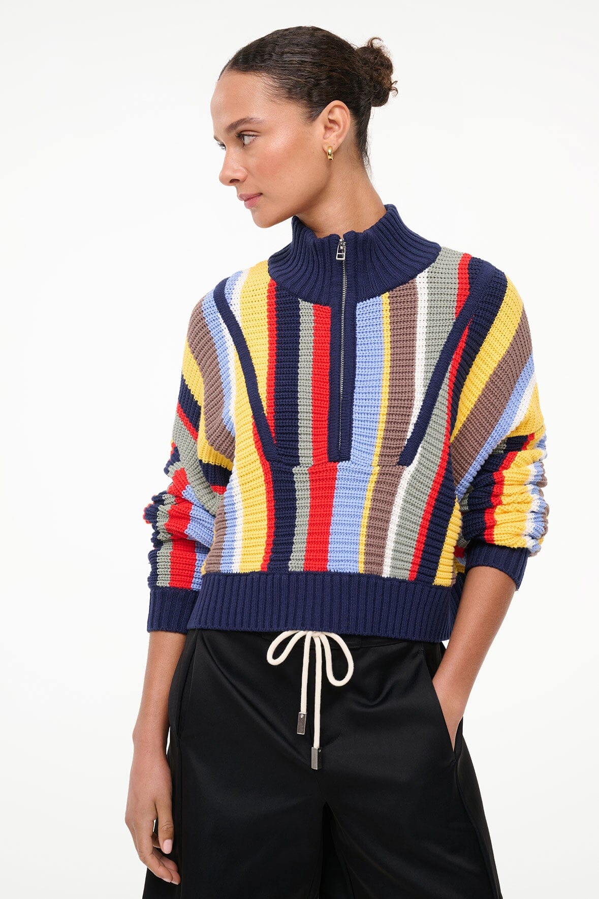CROPPED HAMPTON SWEATER | MARKET STRIPE