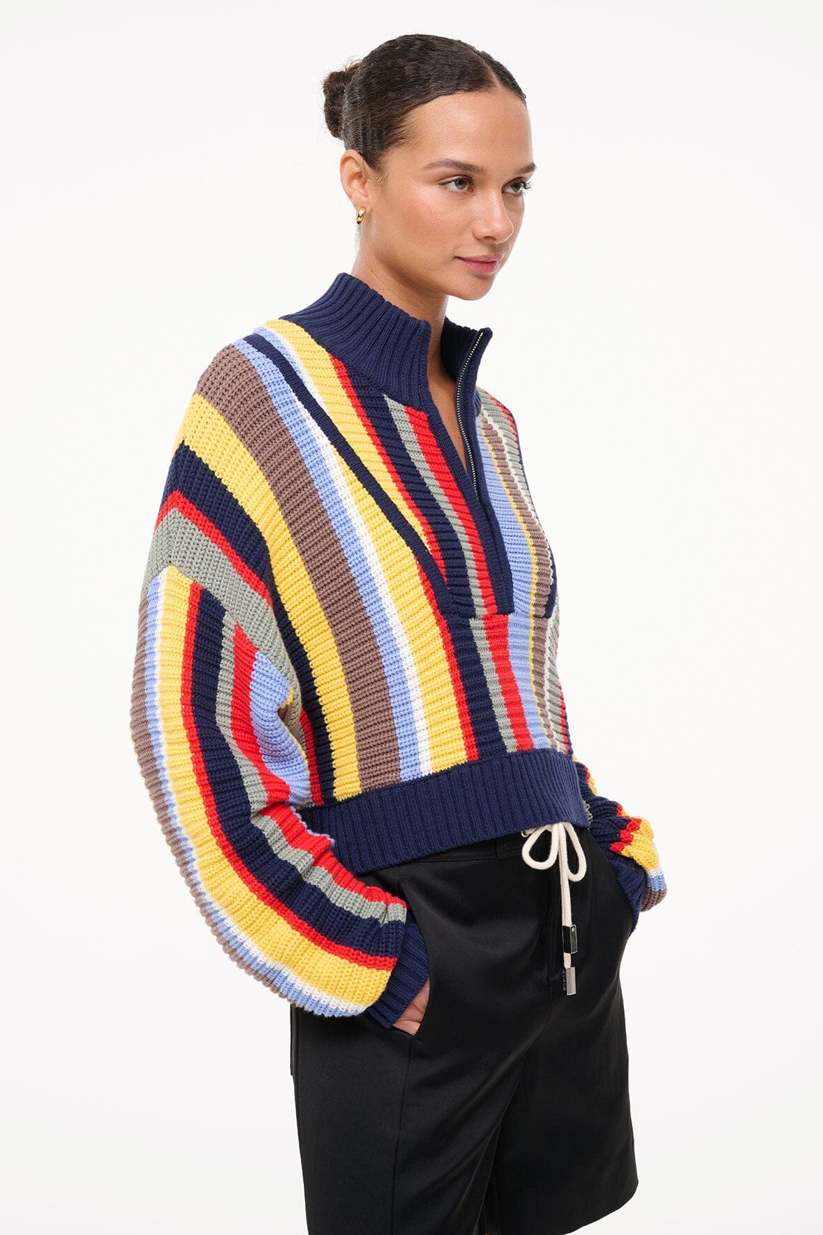CROPPED HAMPTON SWEATER | MARKET STRIPE